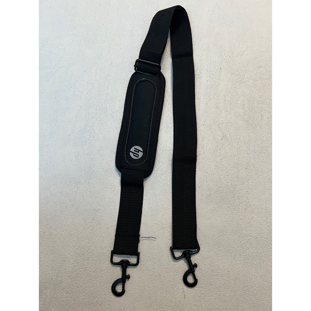 HP Adjustable Laptop Bag Shoulder Strap Black Nylon Comfort Pad Swivel Hooks